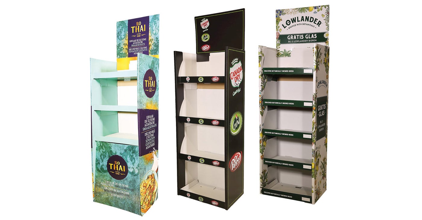 2 second hang-in kartonnen display in 3 - 4 of 5 trays 2 second hang-in kartonnen display in 3 - 4 of 5 trays