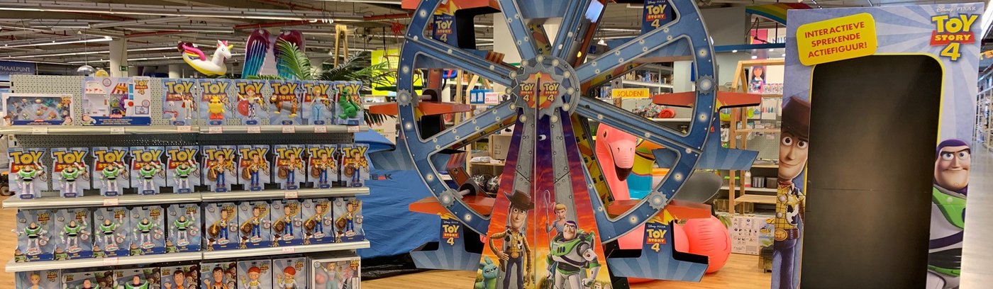 Kartonnen reuzenrad Walt Disney Toy Story 4 - Holbox - header Kartonnen reuzenrad Walt Disney Toy Story 4 - Holbox - header